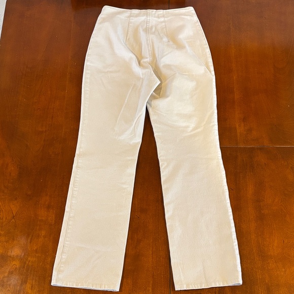 High Rise Cream Jeans - Picture 3 of 12